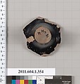 Terracotta fragment of a kylix (drinking cup), Terracotta, Greek, Attic