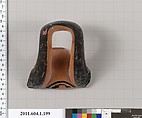 Terracotta fragment of a kylix (drinking cup), Terracotta, Greek, Attic