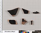 Terracotta fragments of a kylix (drinking cup), Terracotta, Greek, Attic