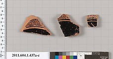 Terracotta fragments of kylikes (drinking cups), Terracotta, Greek, Attic