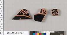 Terracotta fragments of kylikes (drinking cups), Terracotta, Greek, Attic