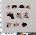 Terracotta fragments of kylikes (drinking cups), Terracotta, Greek, Attic
