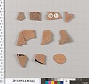 Terracotta fragments of kylikes (drinking cups), Terracotta, Greek, Attic