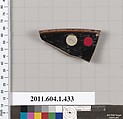 Terracotta rim fragment of a kylix (drinking cup), Terracotta, Greek, Attic