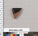 Terracotta rim fragment of a kylix (drinking cup), Terracotta, Greek, Attic