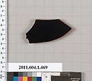 Terracotta fragment of a kylix (drinking cup), Terracotta, Greek, Attic