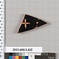 Terracotta fragment of a kylix (drinking cup), Terracotta, Greek, Attic