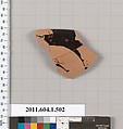 Terracotta rim fragment of a kylix (drinking cup), Terracotta, Greek, Attic