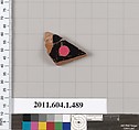 Terracotta fragment of a kylix (drinking cup), Terracotta, Greek, Attic
