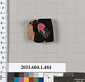 Terracotta fragment of a kylix (drinking cup), Terracotta, Greek, Attic