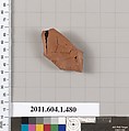 Terracotta fragment of a kylix (drinking cup), Terracotta, Greek, Attic