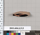 Terracotta fragment of a kylix (drinking cup), Terracotta, Greek, Attic