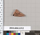 Terracotta fragment of a kylix (drinking cup), Terracotta, Greek, Attic