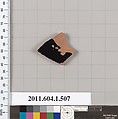 Terracotta fragment of a kylix (drinking cup), Terracotta, Greek, Attic