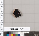 Terracotta rim fragment of a kylix (drinking cup), Terracotta, Greek, Attic