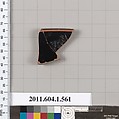 Terracotta rim fragment of a kylix (drinking cup), Terracotta, Greek, Attic