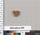 Terracotta fragment of a kylix (drinking cup), Terracotta, Greek, Attic