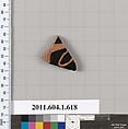 Terracotta fragment of a kylix (drinking cup), Terracotta, Greek, Attic