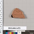 Terracotta fragment of a kylix (drinking cup), Terracotta, Greek, Attic