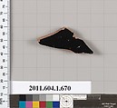 Terracotta fragment of a kylix (drinking cup), Terracotta, Greek, Attic