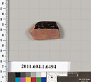 Terracotta fragment of a kylix (drinking cup), Terracotta, Greek, Attic
