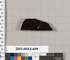 Terracotta fragment of a kylix (drinking cup), Terracotta, Greek, Attic