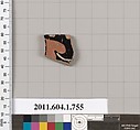 Terracotta rim fragment of a kylix (drinking cup), Terracotta, Greek, Attic