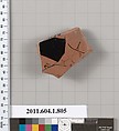 Terracotta fragment of a kylix (drinking cup), Terracotta, Greek, Attic