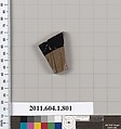 Terracotta fragment of a kylix (drinking cup), Terracotta, Greek, Attic