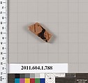 Terracotta fragment of a kylix (drinking cup), Terracotta, Greek, Attic