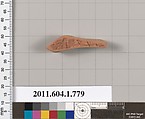 Terracotta fragment of a kylix (drinking cup), Terracotta, Greek, Attic