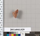 Terracotta fragment of a kylix (drinking cup), Terracotta, Greek, Attic