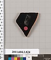 Terracotta fragment of a kylix (drinking cup), Terracotta, Greek, Attic