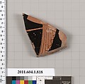 Terracotta fragment of a kylix (drinking cup), Terracotta, Greek, Attic