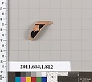 Terracotta rim fragment of a kylix (drinking cup), Terracotta, Greek, Attic
