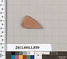 Terracotta fragment of a kylix (drinking cup), Terracotta, Greek, Attic
