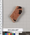 Terracotta fragment of a kylix (drinking cup), Terracotta, Greek, Attic