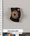 Terracotta fragment of a kylix (drinking cup), Terracotta, Greek, Attic