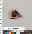 Terracotta fragment of a kylix (drinking cup), Terracotta, Greek, Attic