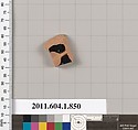 Terracotta fragment of a kylix (drinking cup), Terracotta, Greek, Attic
