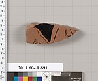 Terracotta fragment of a kylix (drinking cup), Terracotta, Greek, Attic