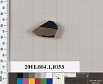Terracotta fragment of a kylix (drinking cup), Terracotta, Greek, Attic