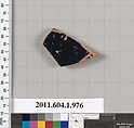 Terracotta fragment of a kylix (drinking cup), Terracotta, Greek, Attic