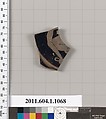 Terracotta fragment of a kylix (drinking cup), Terracotta, Greek, Attic