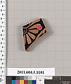 Terracotta fragment of a kylix (drinking cup), Terracotta, Greek, Attic
