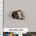 Terracotta fragment of a kylix (drinking cup), Terracotta, Greek, Attic