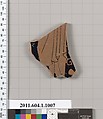Terracotta fragment of a kylix (drinking cup), Terracotta, Greek, Attic