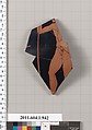 Terracotta fragment of a kylix (drinking cup), Terracotta, Greek, Attic