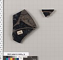 Terracotta fragments of a kylix (drinking cup), Terracotta, Greek, Attic