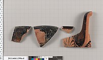 Terracotta fragments of kylikes  (drinking cups), Terracotta, Greek, Attic
